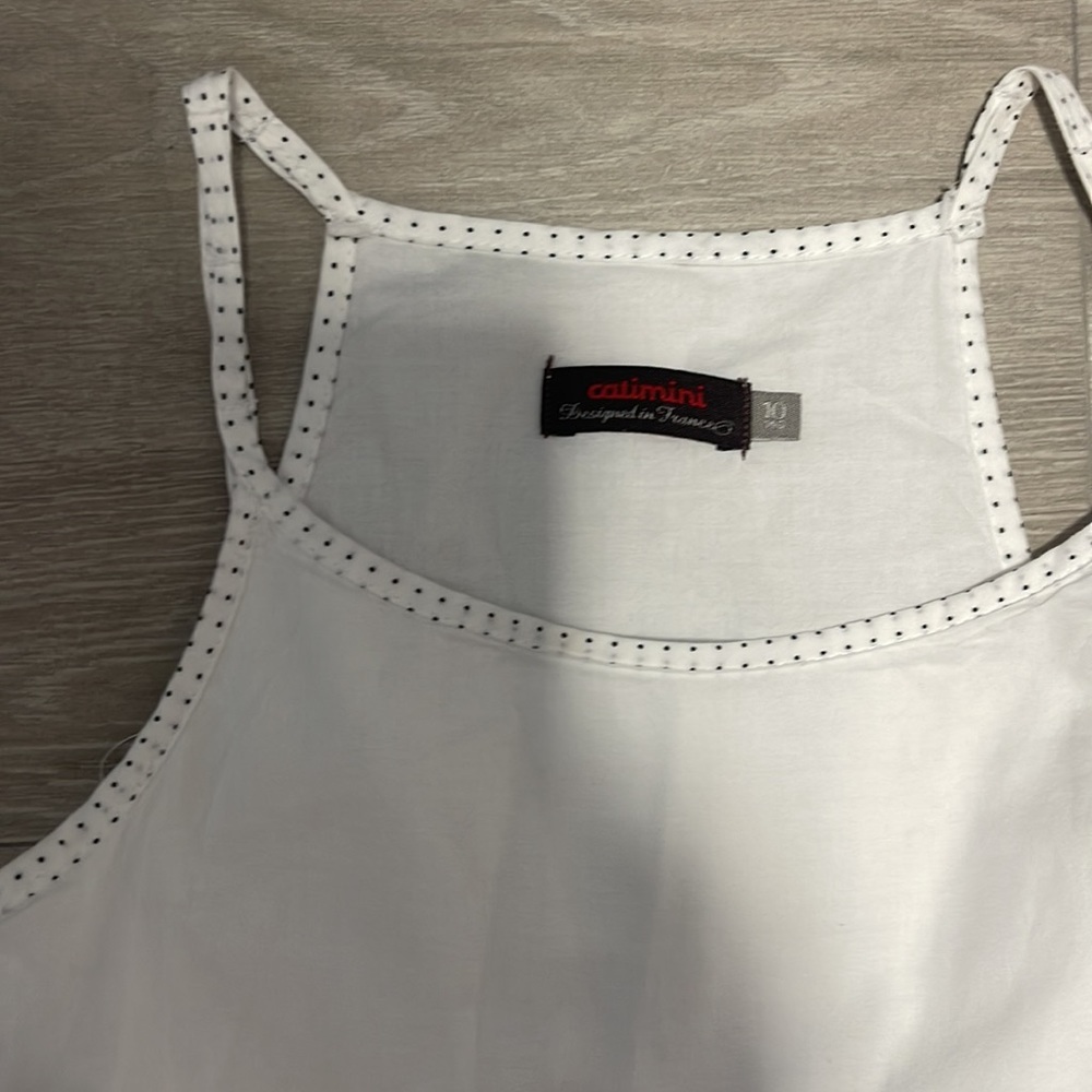 Catimini White Dress with Red and Pink Floral Design, New without tag - Picture 2 of 3